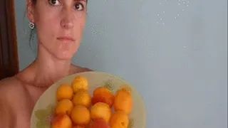 Big apricots pass down on my throat....