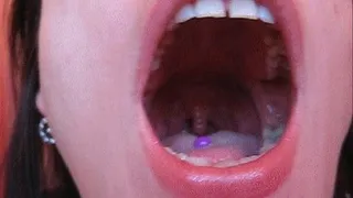 Mouth inside tonsils uvula