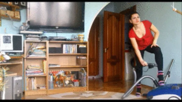 sexy girl vacuuming p