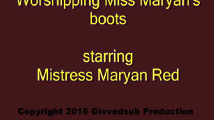 Worshipping Miss M Boots