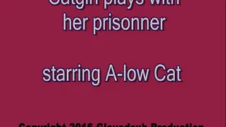 Catgirl play's with her prisonner