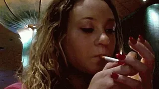 Kiarra smokes in the casino