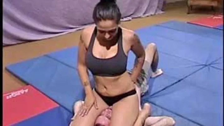 Bi Girl Friends Gia & Harmony Wrestle Alex Part 01