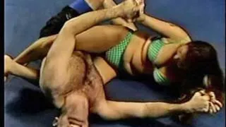 Neil Gets A Real Wrestling Lession From Asian Bitch Kim Part 01