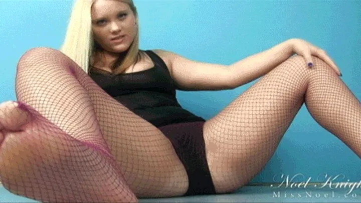 Purple Fishnet Pantyhose