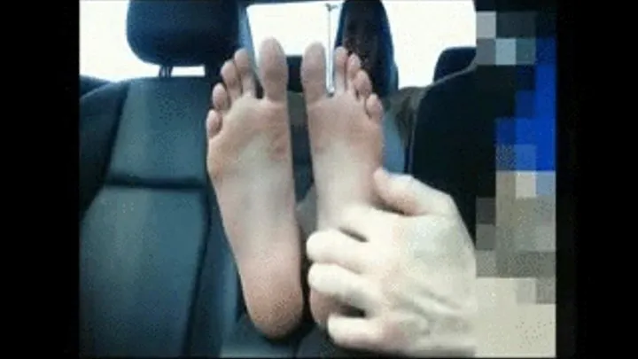 Allie's Feet Tickled in the Car