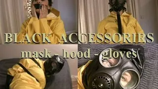 BLACK ACCESSORIES - MASK HOOD GLOVES