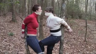 Serene Isley & Elizabeth Andrews : Secretaries tied to trees