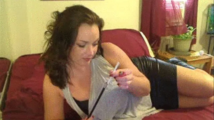 Mistress Using Her Cigarette Holder Clip 8