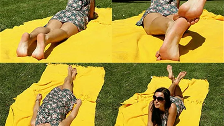 Valerie - Barefoot Sunbath in the Park