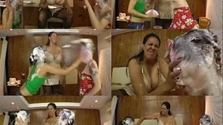 PIE IN THE FACE GAME - TOP GIANT GIRL MERY AMAZON CINTHIA 6,69 FEET -THE BEST OFF 2015 - CLIP 3 -- Exclusive MF