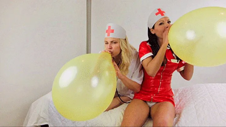 Two nurses blow to pop