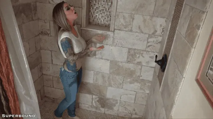 Karma in A Most Erotic Shower in Her Tight T-Shirt & Jeans (FITTINGLY DISCOUNTED)