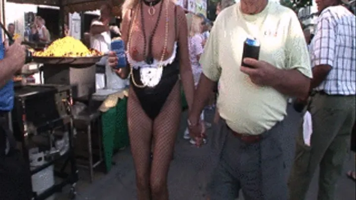 key west street cosplay with naked women