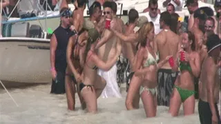 hot sluts july 4th bikini party in the water