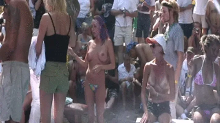 amateur hose down contest at nude fest