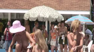 groups of fake tits naked posting up by the pools