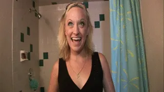 young blonde bitch pov shower with pink dildo bate