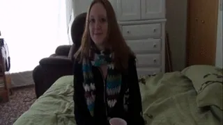 pov doggy style bate with a dildo little pale redhead