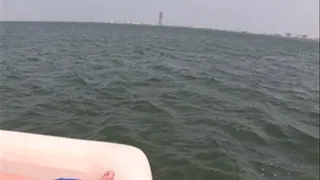 blonde bitch from ok dildoing out on a boat