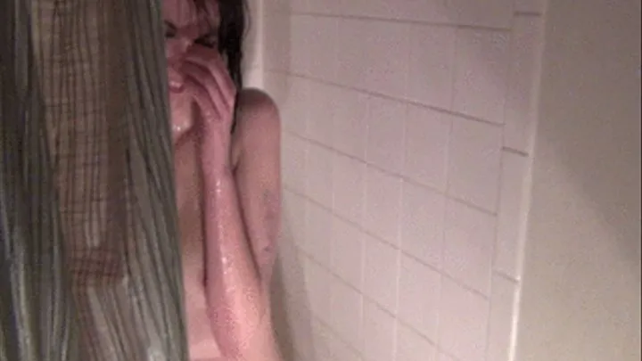 pov playing in the shower hot brunette skinny short hair nice tits