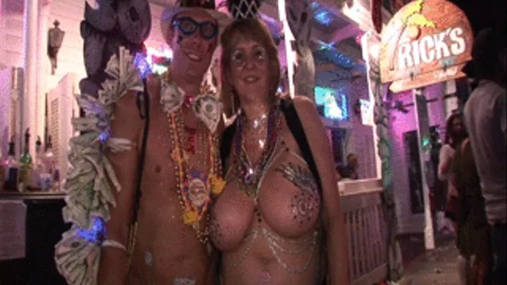 its like mardi gras in key west streets