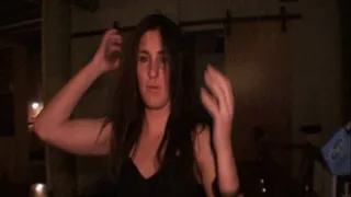 partying late night with hot brunette then using a dildo and finger banging her tight twat