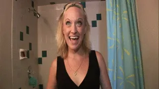 blonde club girl shower masturbation