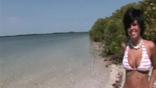 naked emo chick on beach