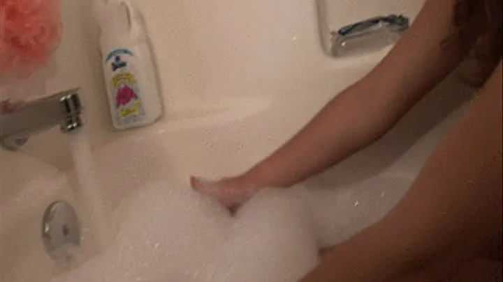 bubble bath brunette 1