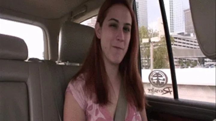 showing tits and pussy in a car