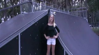 flashing at the skate park 1