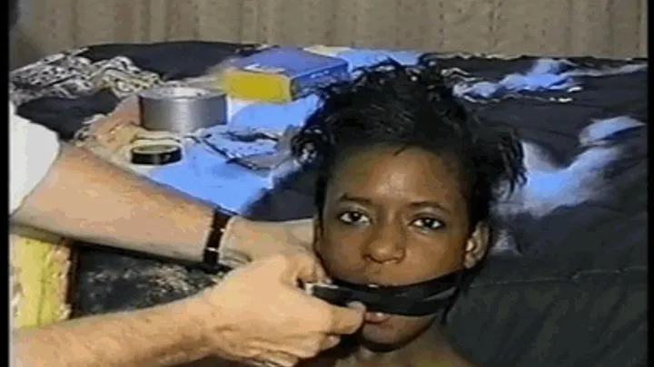 4. BONDAGE CUSTOM C-10 LATINA AND BLACK GIRLS On Screen, Handgagging, OTM Gagged, Garter Belt And Nylon Stockings, Chair Tied Lingerie, Gag Talking, Mouth Stuffing, Wrap Tape Gagged, Duct Tape Gagged Feet & Leg Tied, Rope Bondage, Electrical Tape B