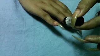 polishing nails