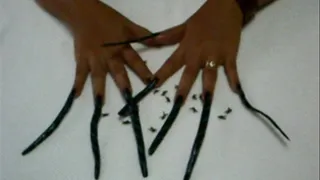 hot long nails playing poor tiny men..