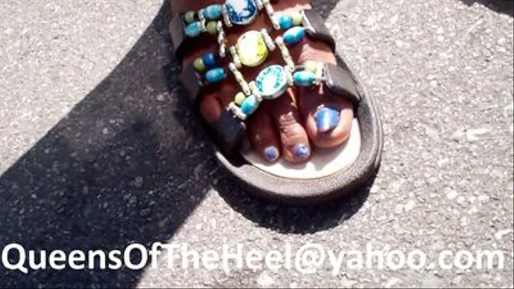 Random Woman - Fucked Up Toes in Sandals