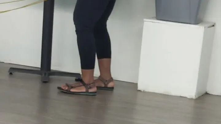 Short Thick Ebony Woman in Sandals CANDID VIDEO The Sequel May 2021