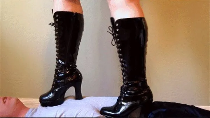 Mistress Porcelain's First Boot Trample Experience