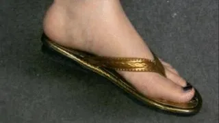 Gold Flip-flops