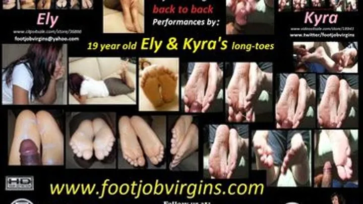 FootJob Virgins feeturing: 19 year old Ely & Kyra