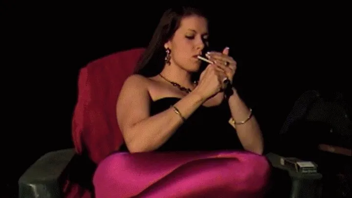 Smoking in shiny spandex (Request)