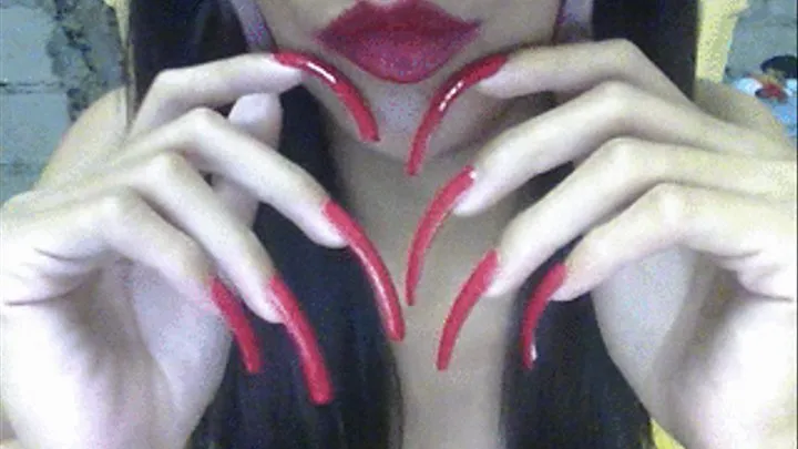 Love that red nails and lips