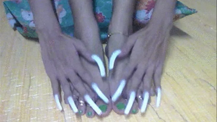 White nails and toes