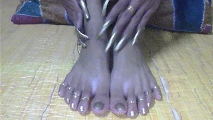 Golden nails and toes