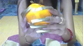 Golden nails and orange