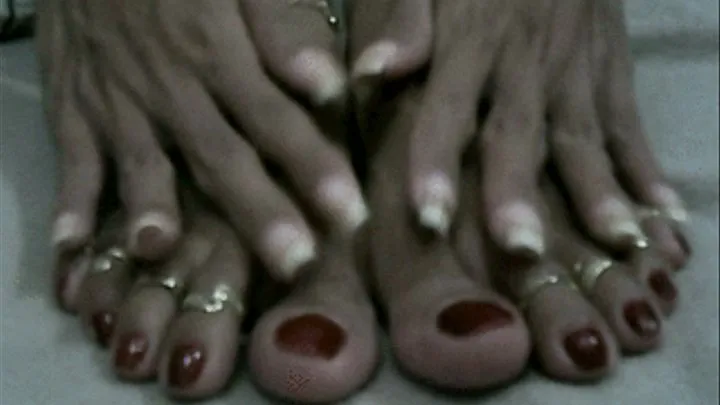 Square clear nails and toes