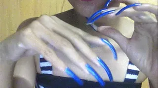 Blue nails and lips