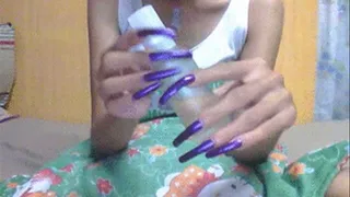 Sexy purple nails and perfume