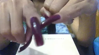 Sexy Maroon nailss caressing