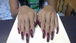 Sexy Maroon nailss in box